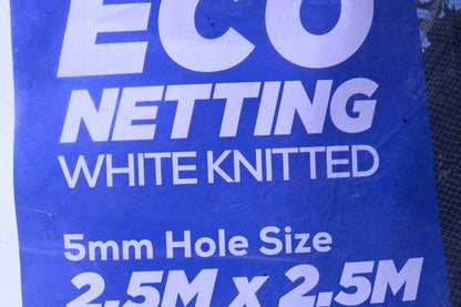 Eco Netting - 2.5m X 2.5m, White (5mm Hole) [sz:2.5m X 2.5m]