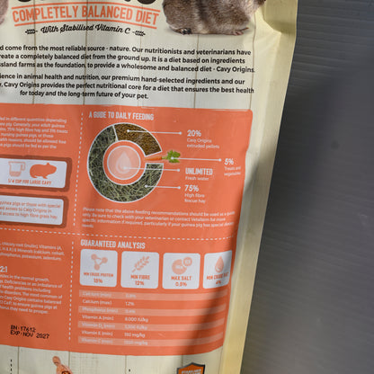 Vetafarm Origins Cavy Diet 1.5kg [sz:1.5kg]