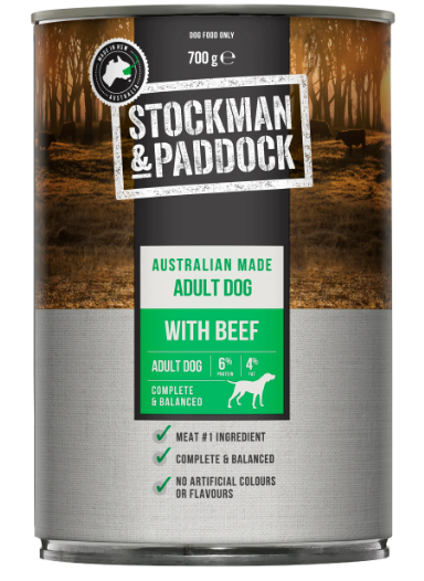 Stockman & Paddock Tin Dog Food Beef [sz:6 X 1.2kg]