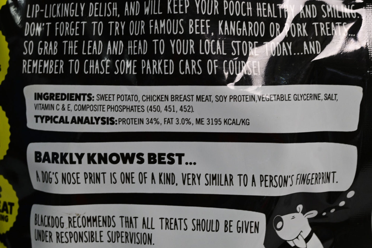 Blackdog Sweet Potato & Chicken 150gm Dog Treat [sz:15og]