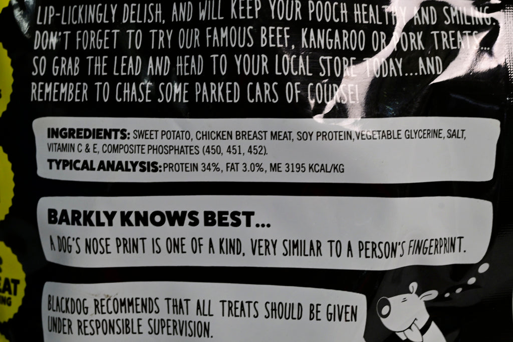 Blackdog Sweet Potato & Chicken 150gm Dog Treat [sz:15og]