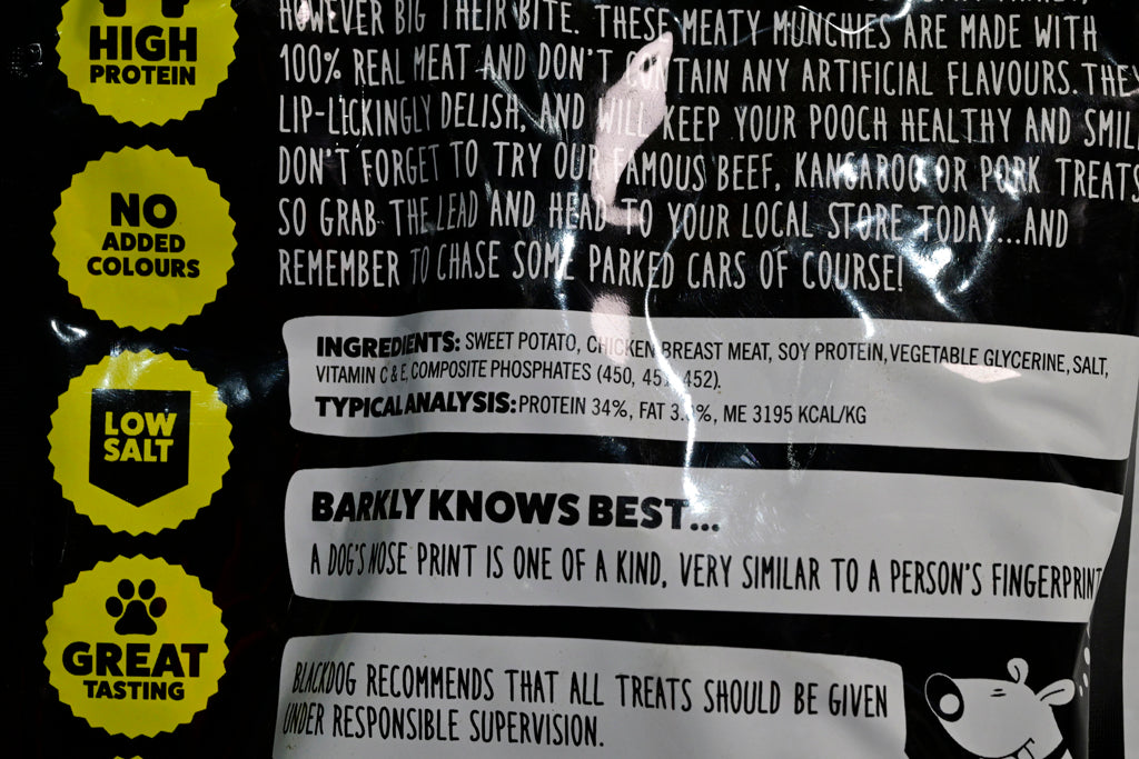 Blackdog Sweet Potato & Chicken 150gm Dog Treat [sz:15og]