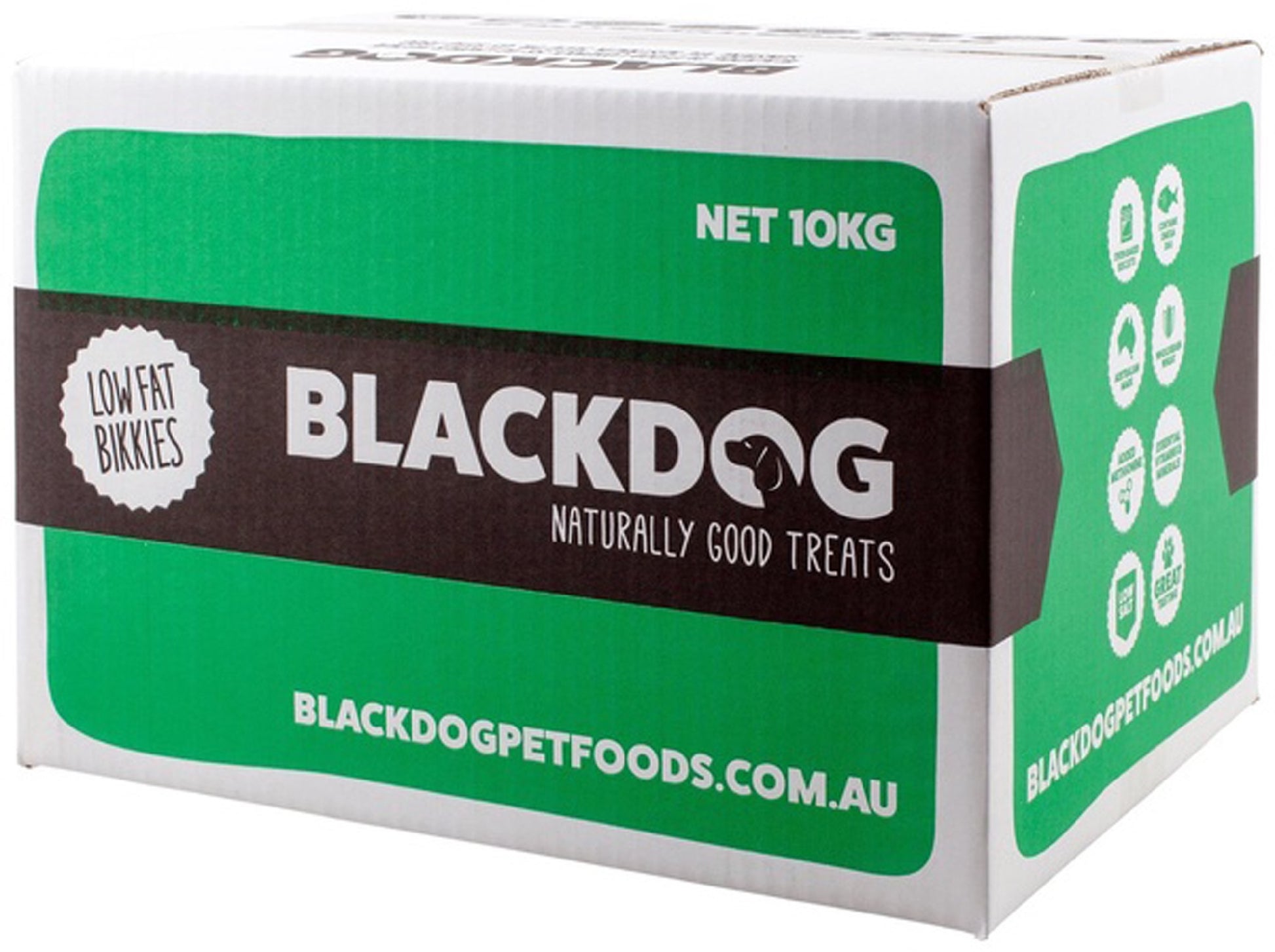Box of Blackdog 10kg 4x2 inch dog biscuits