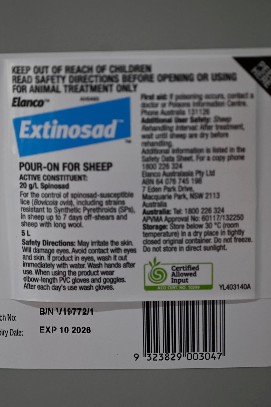 Extinosad Pour On 5l