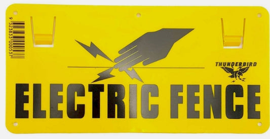 Electric Fence Warning Sign Poly Double Sided