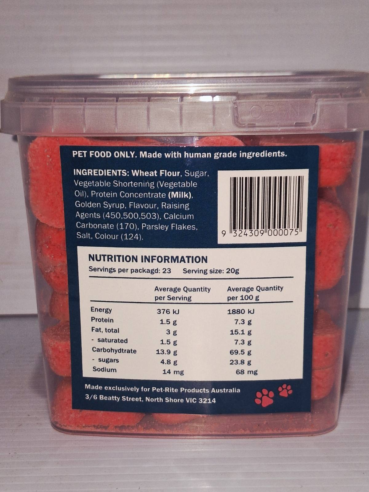 Petrite Bickie Bites 450g Tub [fl:beef]