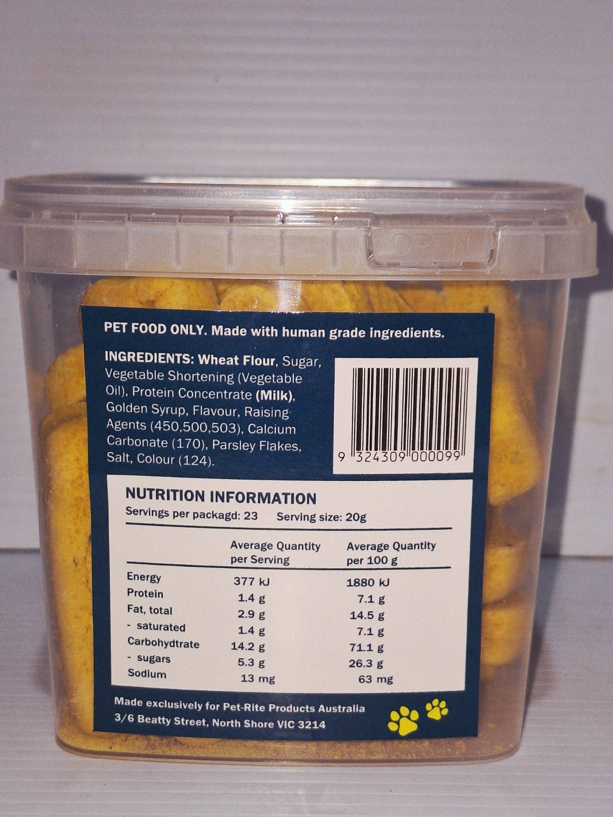 Petrite Bickie Bites 450g Tub [fl:cheese]