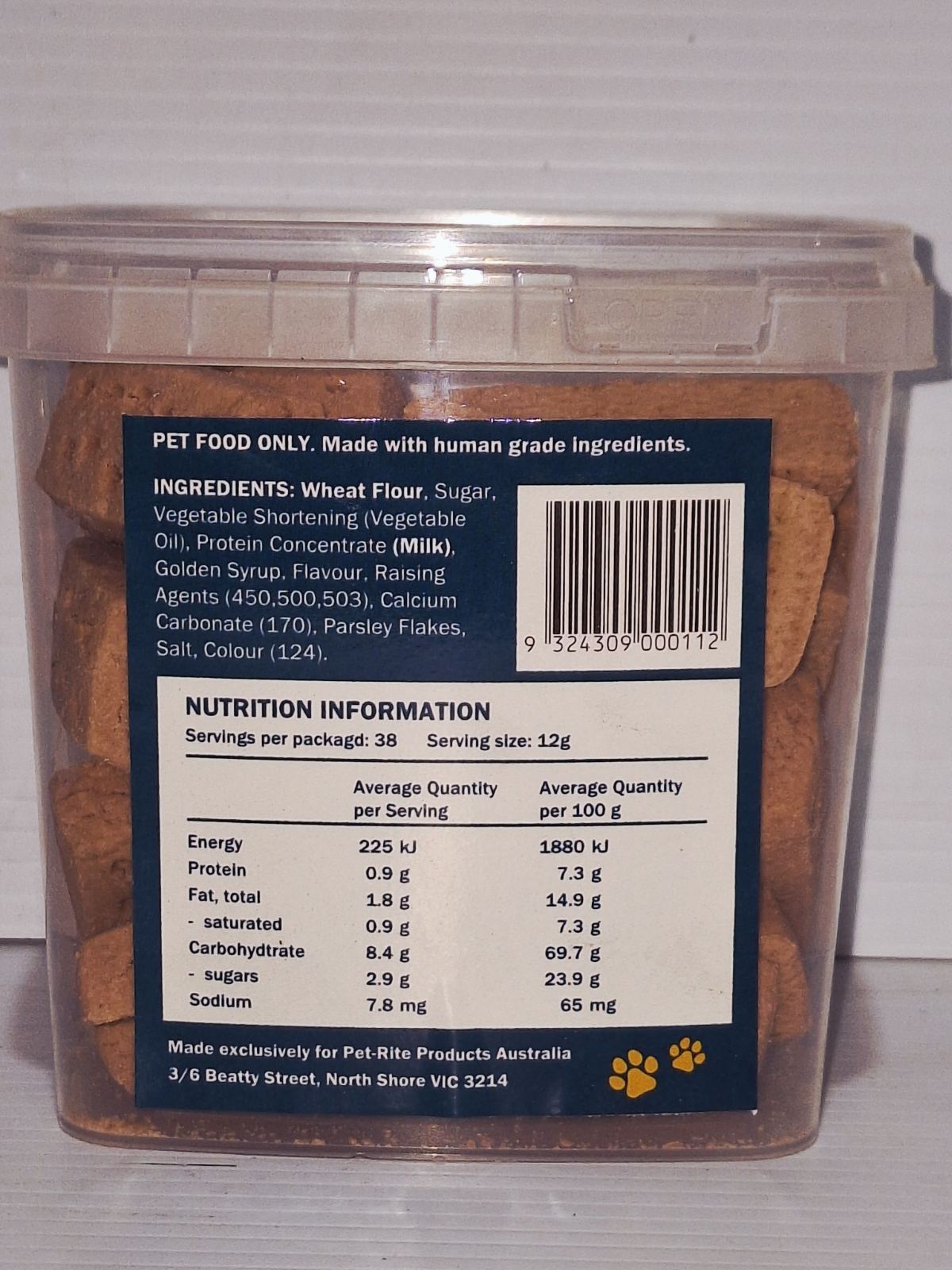 Petrite Bickie Bites 450g Tub [fl:shortbread]