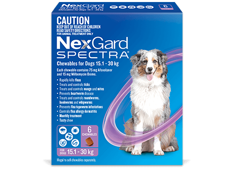 Nexgard Spectra Dogs 15.1-30kg 3 Pk [sz:15.1-30kg Qty:3pk]