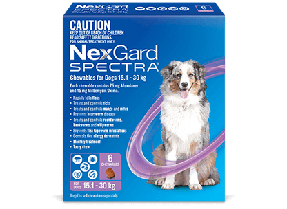 Nexgard Spectra Dogs 15.1-30kg 3 Pk [sz:15.1-30kg Qty:3pk]