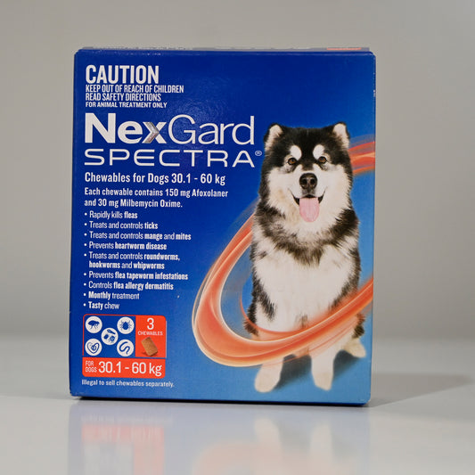 Nexgard Spectra Dogs Flea & Worm Chew 30.1-60kg [ps:3 Pack]
