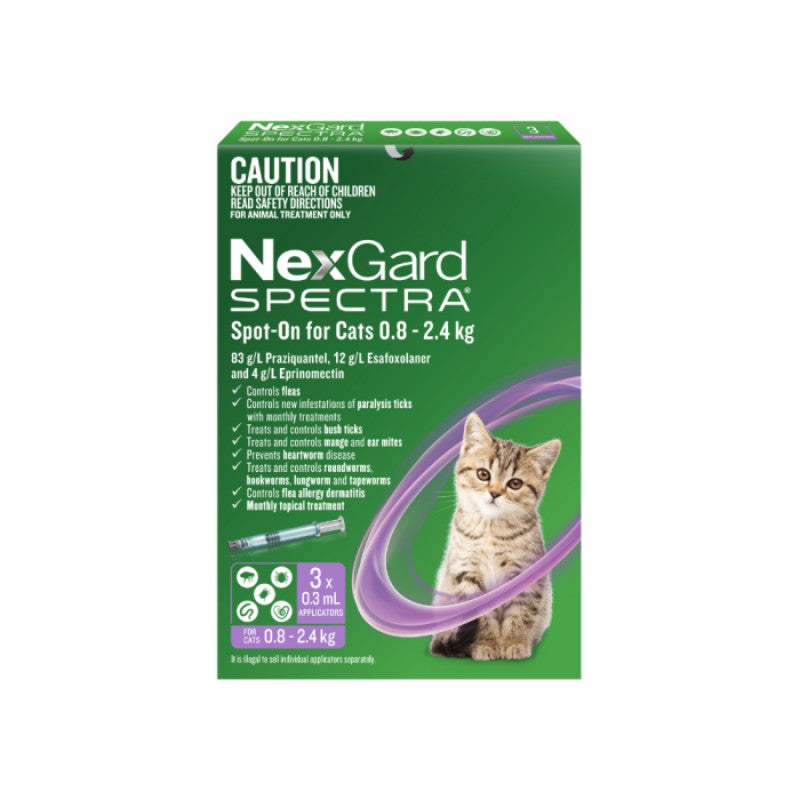 Nexgard Spectra Spot-on For Cats 0.8 -2.4kg [sz:3pk]