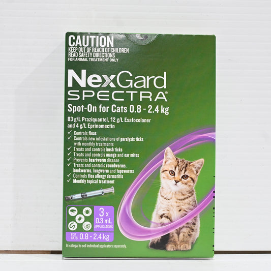 Nexgard Spectra Spot-on For Cats 0.8 -2.4kg [sz:3pk]