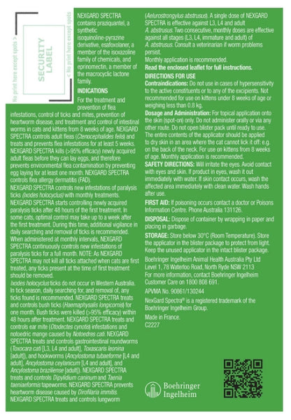 Nexgard Spectra Spot-on For Cats 2.5-7.5kg [sz:3pk]