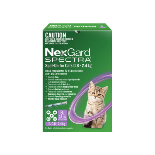 Nexgard Spectra Spot-on For Cats 0.8 -2.4kg [sz:6pk]