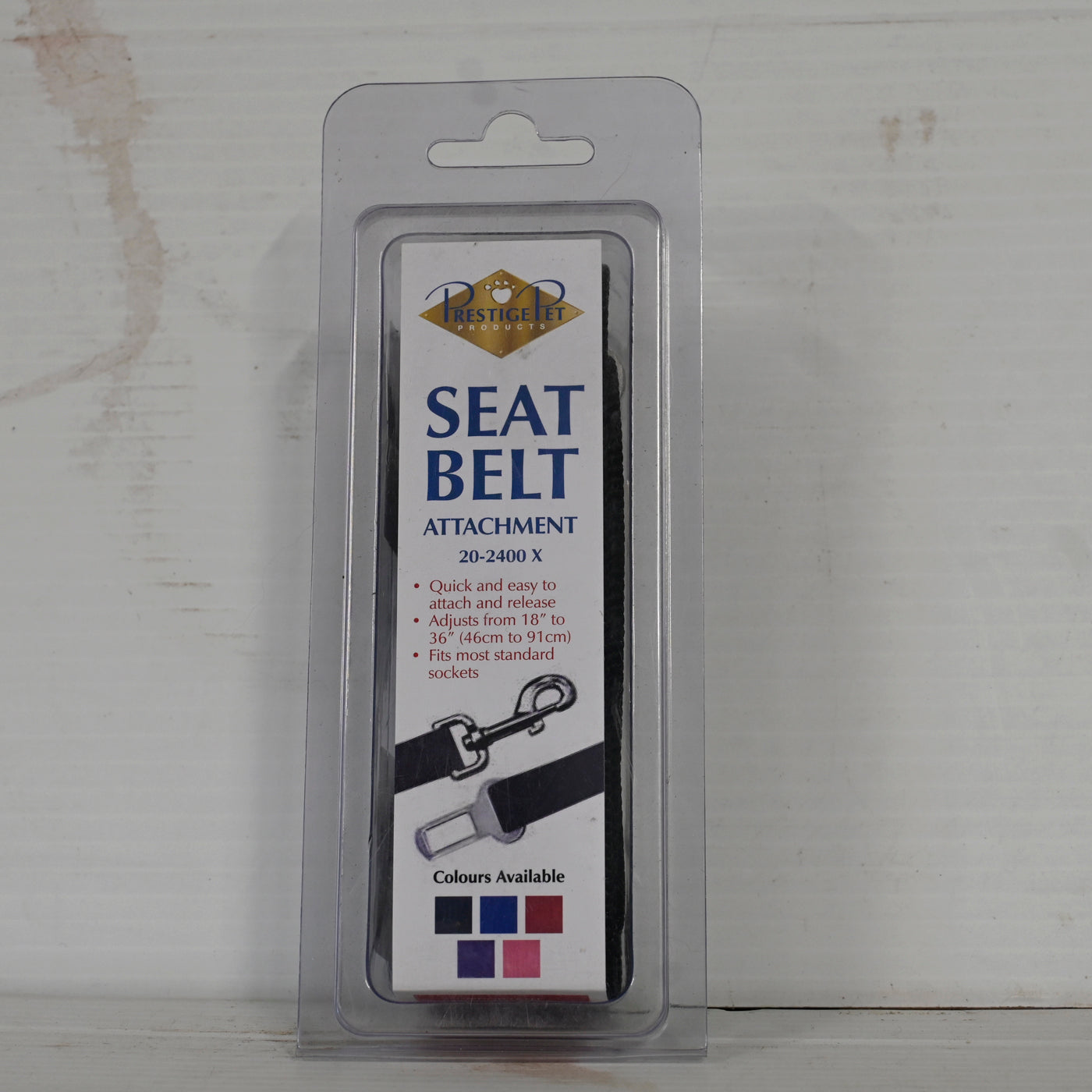 Prestige Dog Seat Belt Attachment Black Adjusts 18-36" (46-91cm)