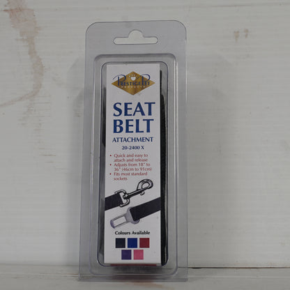 Prestige Dog Seat Belt Attachment Black Adjusts 18-36" (46-91cm)