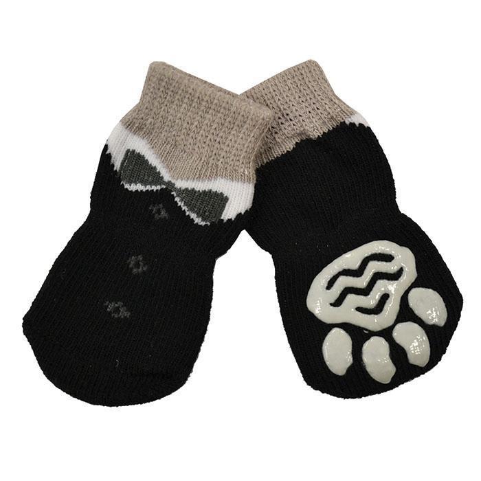 Zeez Non-slip Pet Socks Black Tuxedo Small 2.5x6cm