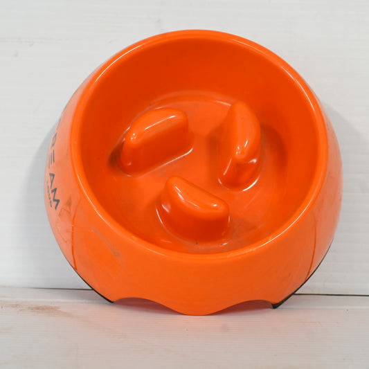 Scream Round Slow-down Pillar Dog Bowl Loud Orange 200ml