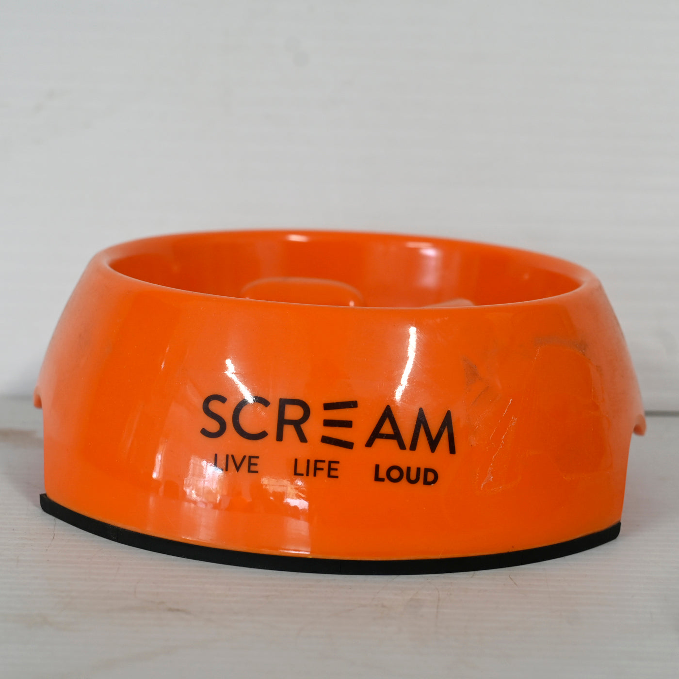 Scream Round Slow-down Pillar Dog Bowl Loud Orange 200ml