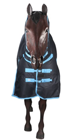 Dakota 600d Nylon Horse Rug [cl:navy/blue Sz:160cm - 5"3"]