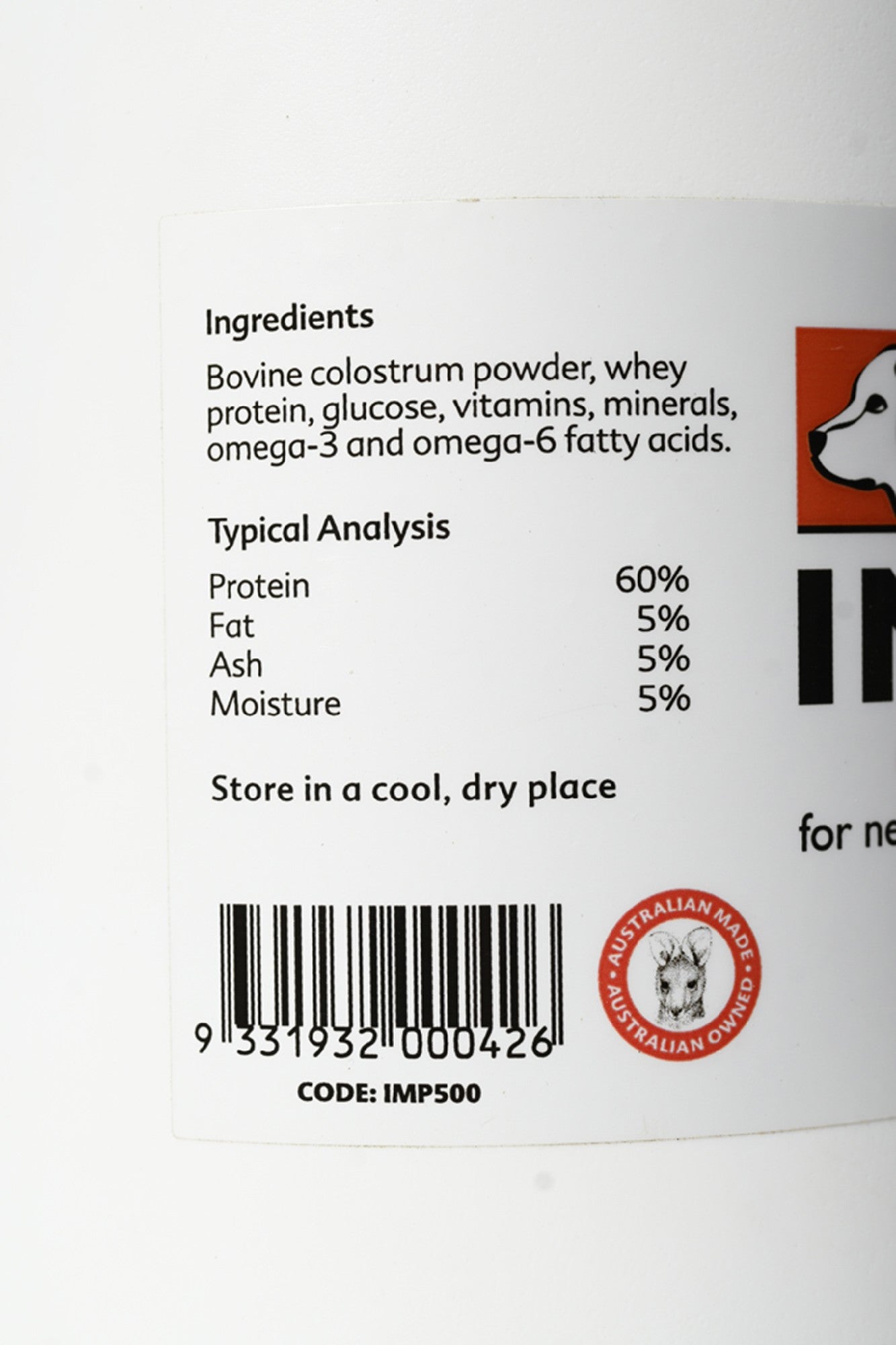 Wombaroo Passwell Impact Colostrum 500gm [sz:500g]