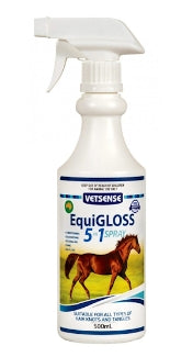 Vetsense Equigloss 5 In 1 Spray 500ml