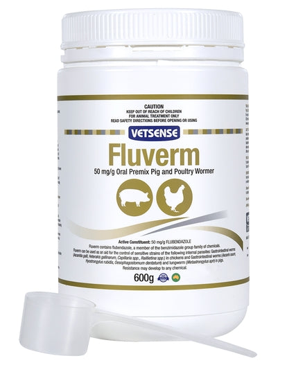 Vetsense Fluverm Pig & Poultry Wormer 600gm