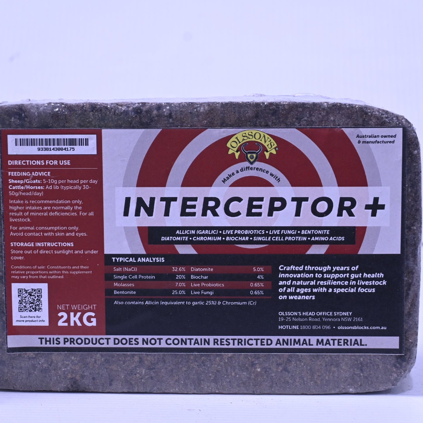 Olssons Interceptor Mineral Block  2kg