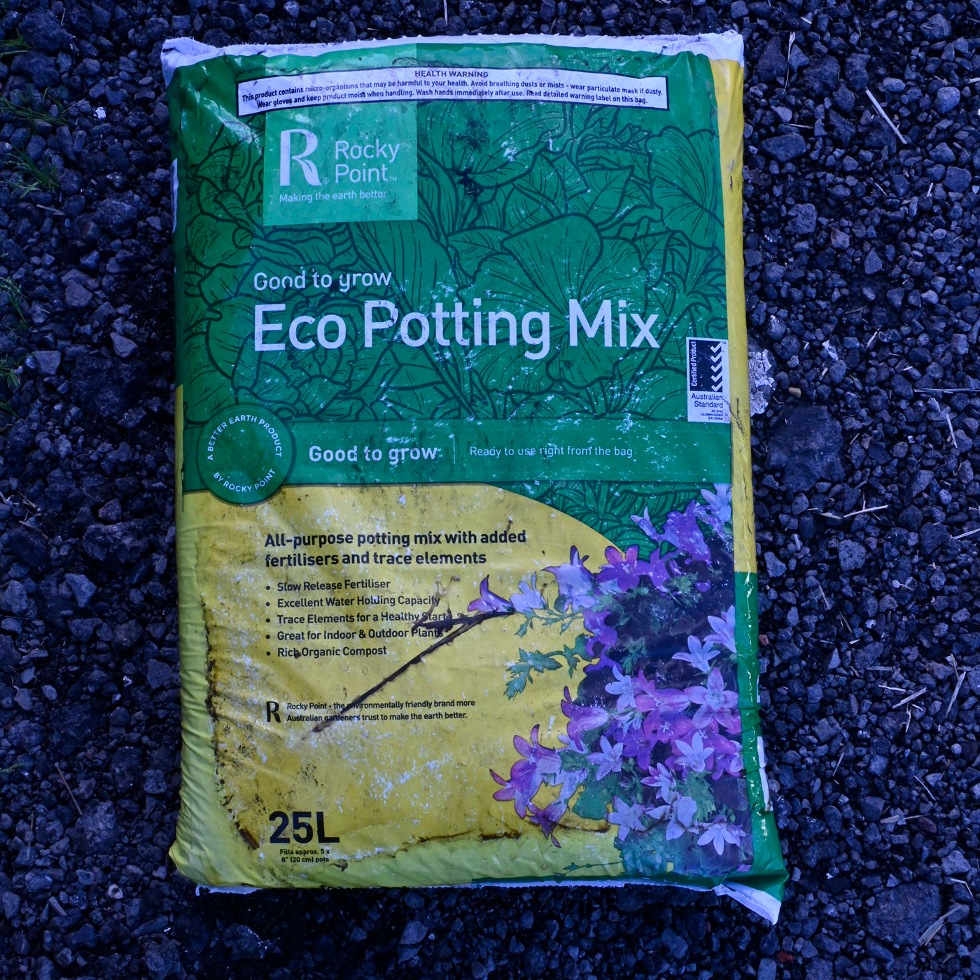 Rocky Point Eco Potting Mix 25lt (vic)