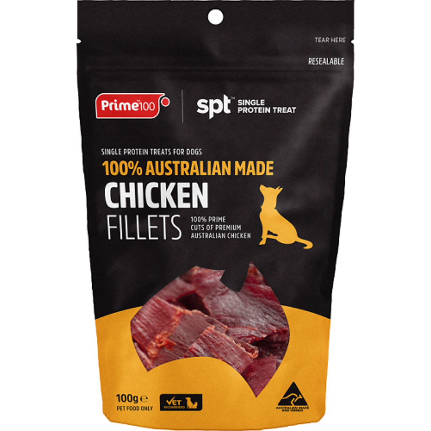 Prime100 Chicken Fillet Treats 100g