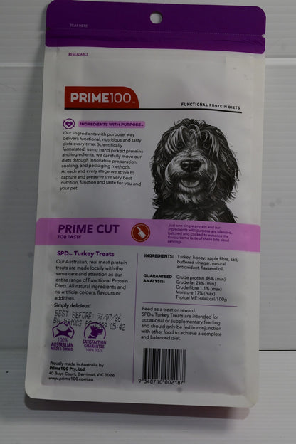 Spd Prime Cut Turkey Treats 100g