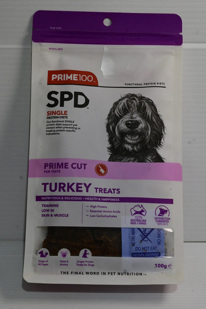 Spd Prime Cut Turkey Treats 100g
