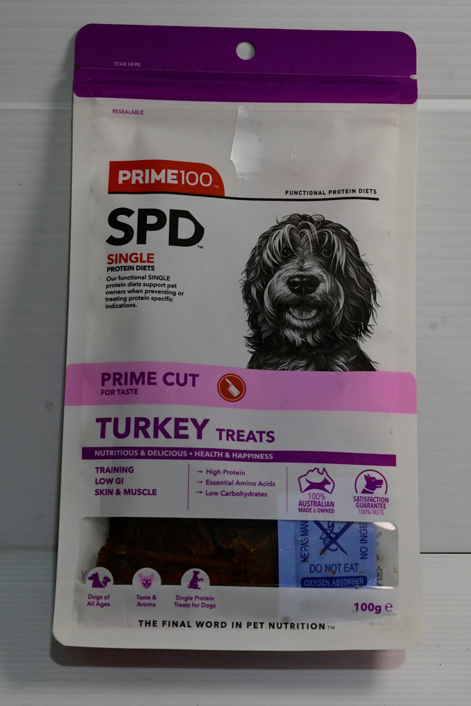 Spd Prime Cut Turkey Treats 100g