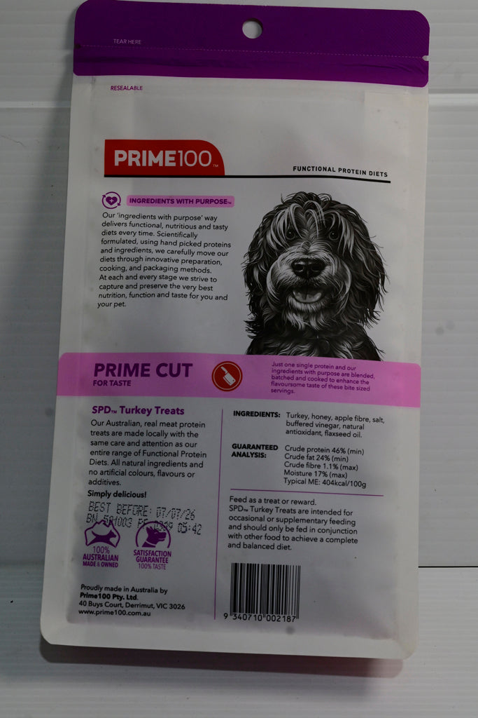 Spd Prime Cut Turkey Treats 100g