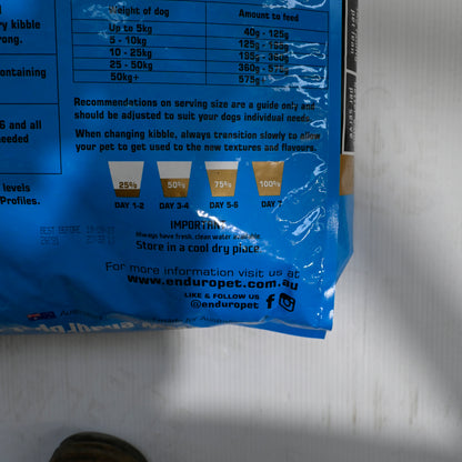 Enduro Dog Food Varieties [ps:20 Kg Bf:complete]