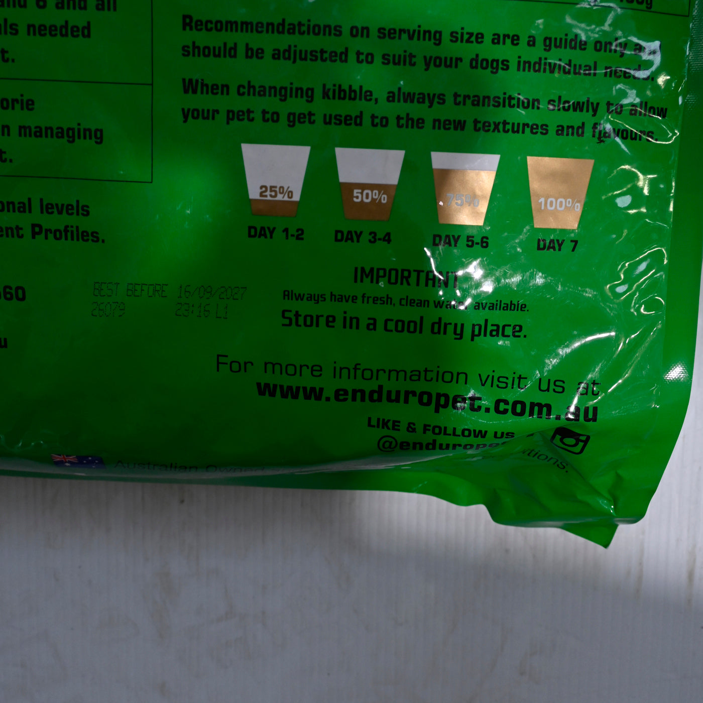 Enduro Dog Food Varieties [ps:20 Kg Bf:working Dog Plus]