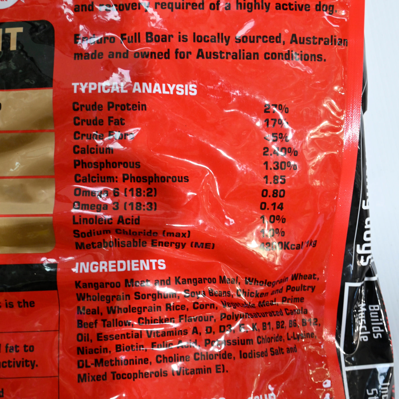 Enduro Dog Food Varieties [ps:20 Kg Bf:full Boar]