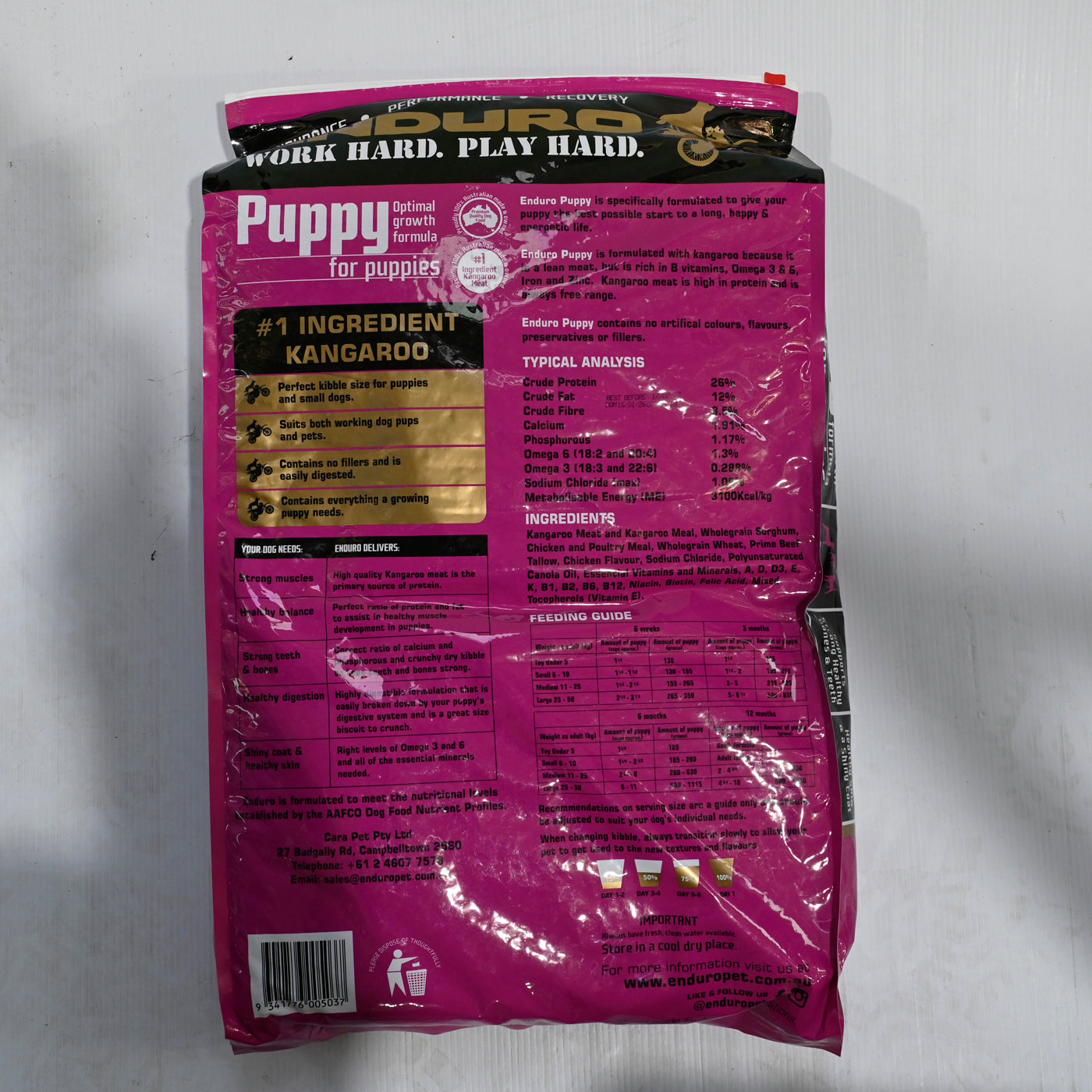 Enduro Dog Food Varieties [ps:20 Kg Bf:puppy]