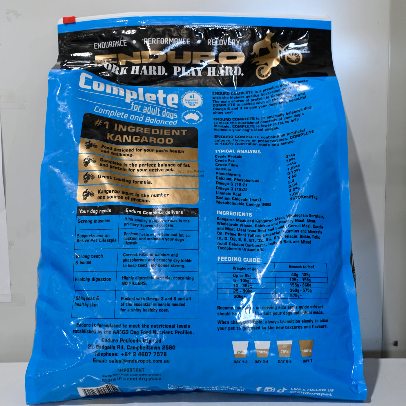 Enduro Dog Food Varieties [ps:9 Kg Bf:complete]