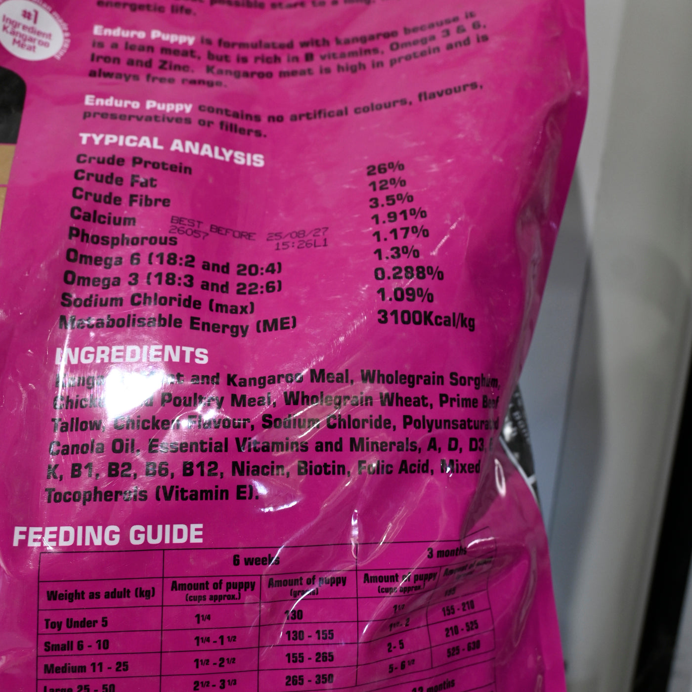 Enduro Dog Food Varieties [ps:9 Kg Bf:puppy]