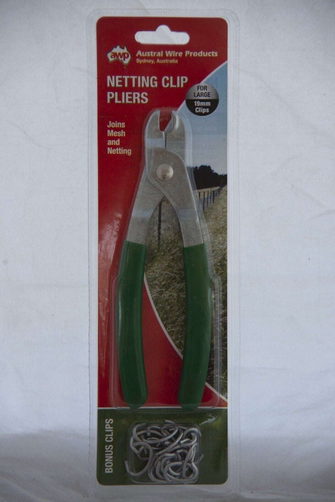 Awp Netting Clip Pliers Green Handle 19mm Clips