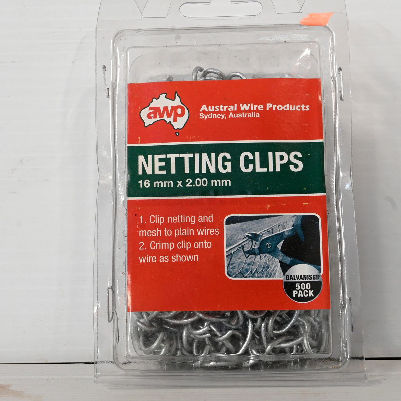 Awp Netting Clips 16mm X 2mm 500pk Gal