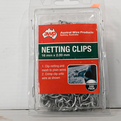 Awp Netting Clips 16mm X 2mm 500pk Gal