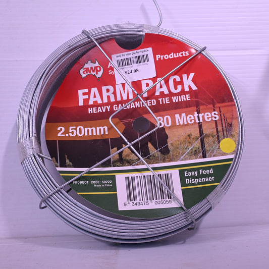 Awp Tie Wire Galvanized, :2.50mm X 80m - 3kg Farmpack 