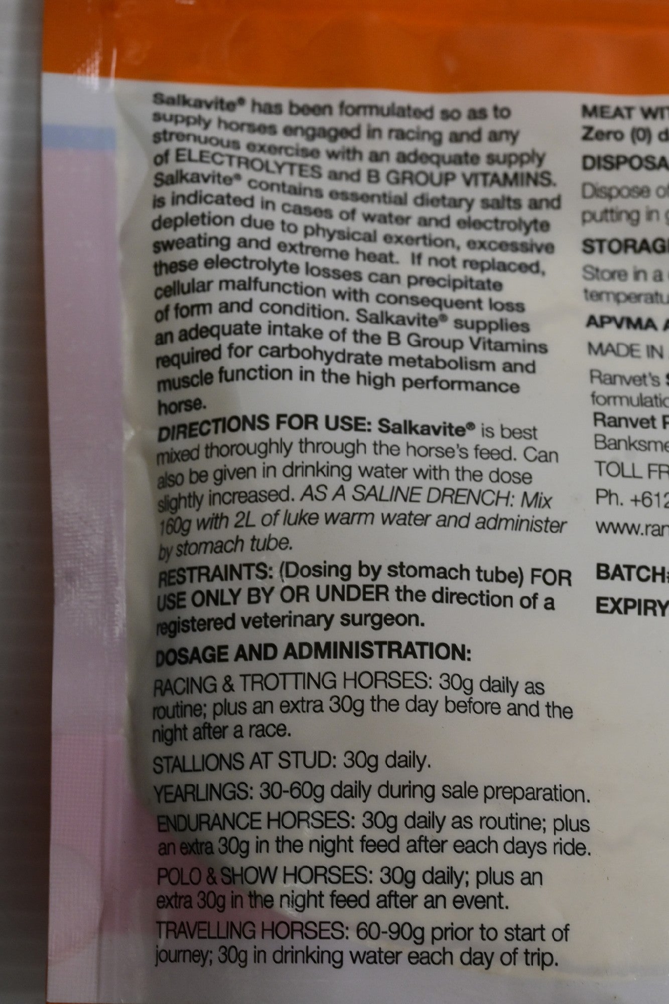 Ranvet Salkavite 180g