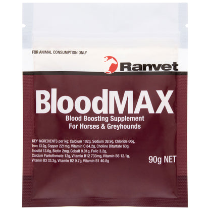 Ranvet Bloodmax 90g Supplement For Dogs Greyhounds And Horses.