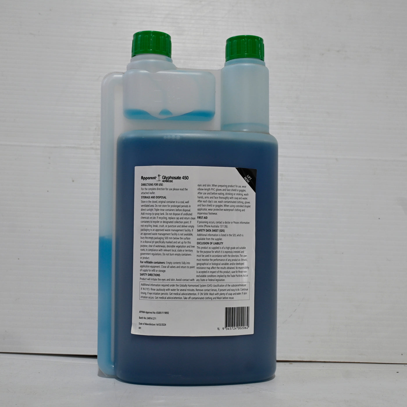 Apparent Glyphosate 450 [sz:1ltr]