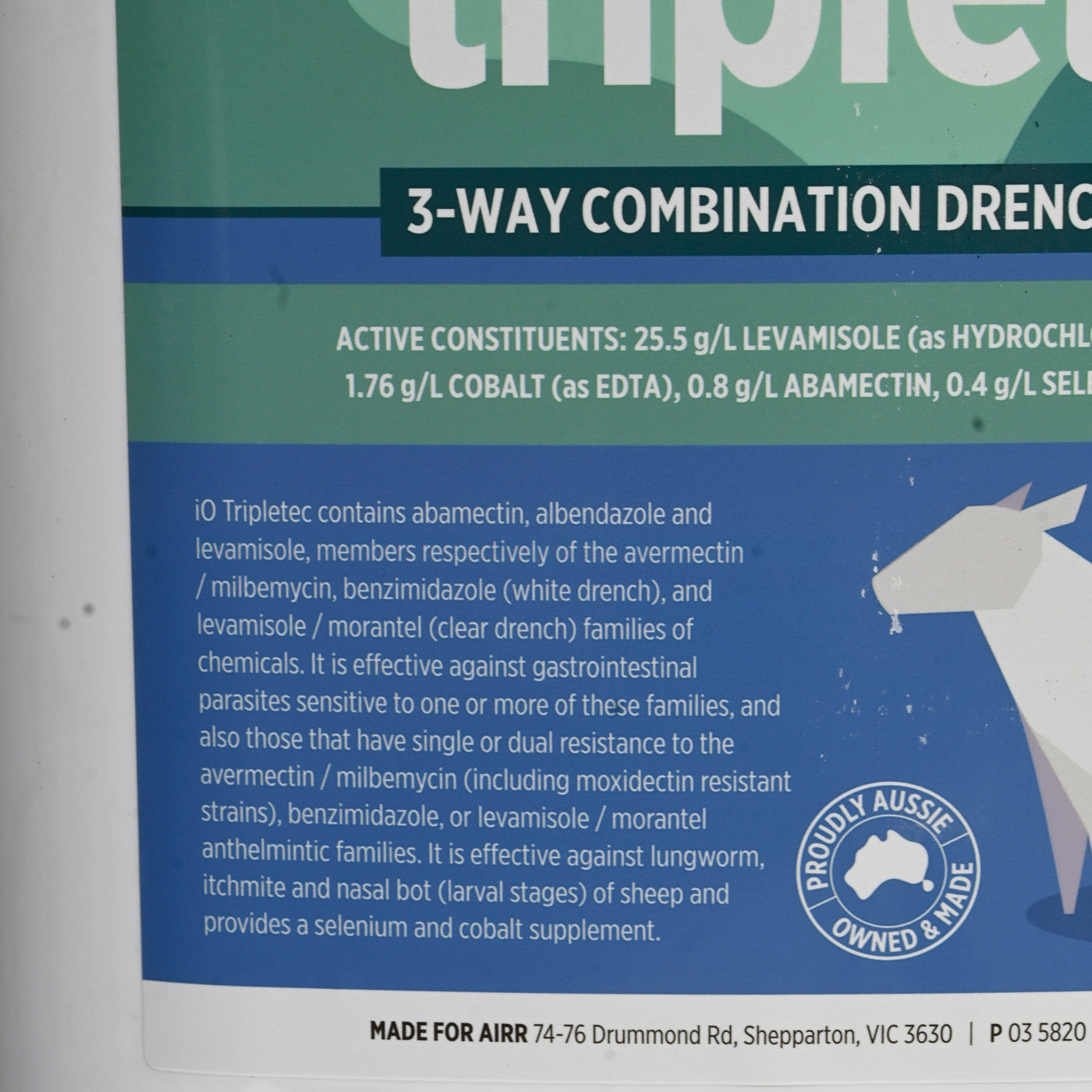 Io Tripletec Combo Drench Sheep 20 Litre