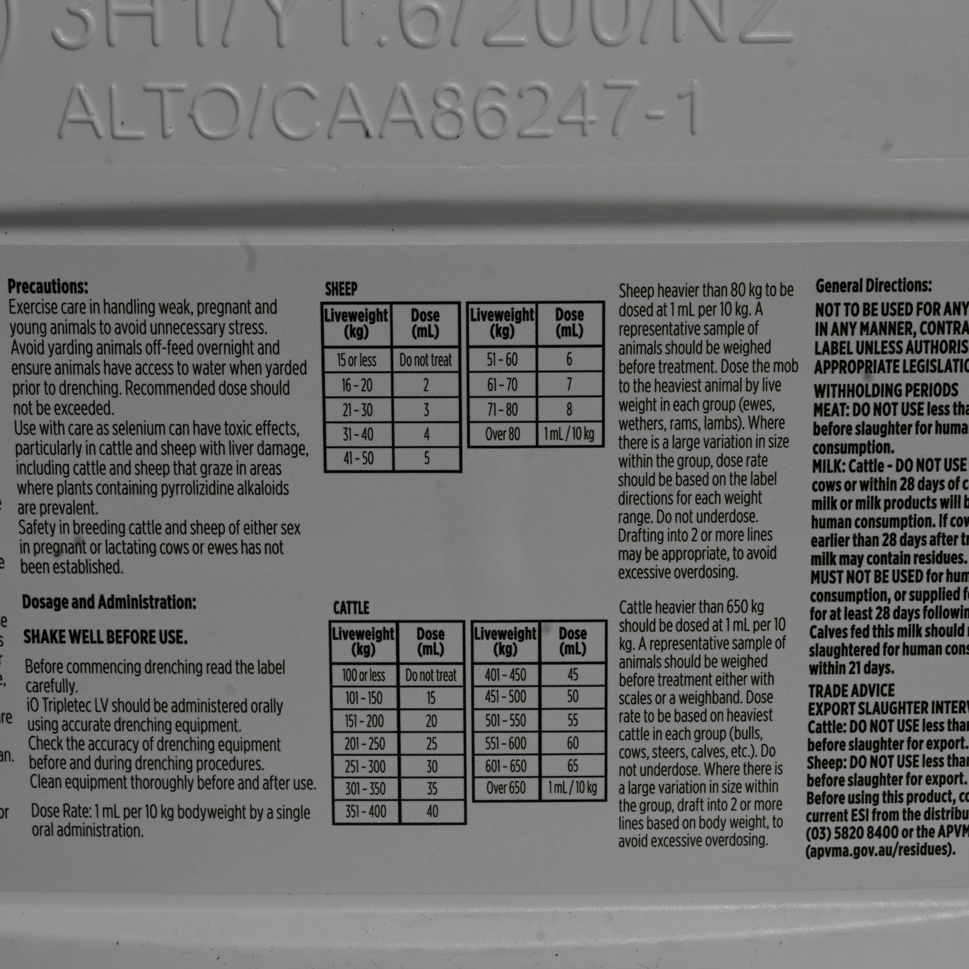 Io Tripletec Lv Drench 10 Litre